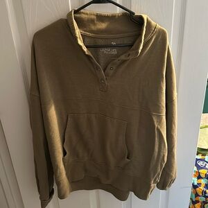 cute army green pullover for comfy fits